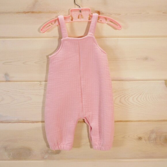 Disney Baby 3-6 months Pink Minnie Mouse Overalls Pockets Pastel Butterfly - Picture 2 of 9